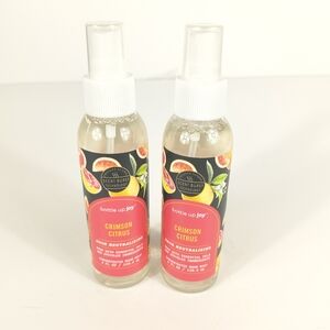 Bottle Up Joy Crimson Citrus Room Spray Odor Neutralizing Mist Lot of 2